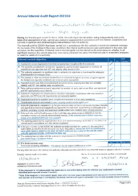 Annual Internal Audit Report 2023-24